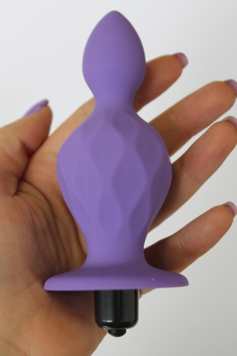 Втулка анальна з вібрацією Sweet Toys L 100 мм D 25x45 мм, Колір Фіолетовий - 5