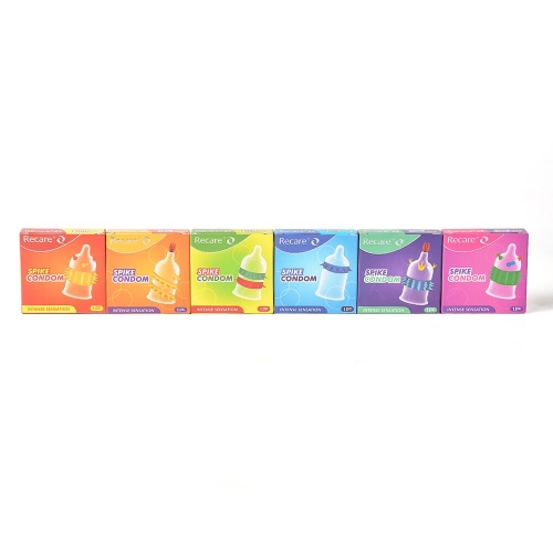 Презерватив прозорий із шипами Recare Spike Condom - 10