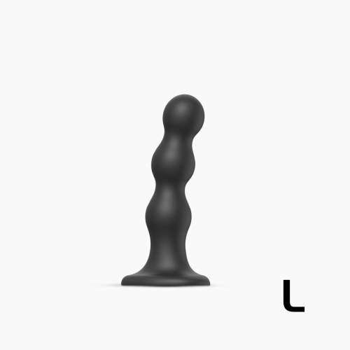 Насадка для страпона силиконовая черная Strap On Me Dildo размер L - 1