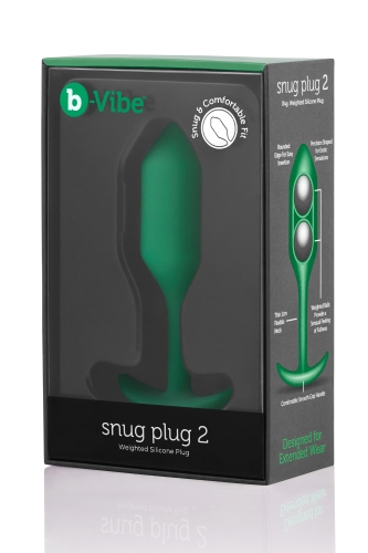 Анальна пробка із зміщеним центром тяжіння B-Vibe для сексуальних ігор силіконова зелена - 8