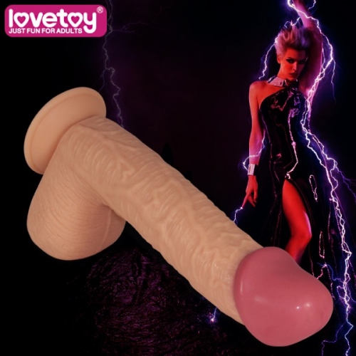 Фаллоимитатор 22/5,3 см большой реалистичный на присоске Lovetoy телесный - 2