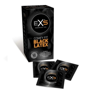 Презервативы черные из натурального каучукового латекса Exs BLACK 12 штук