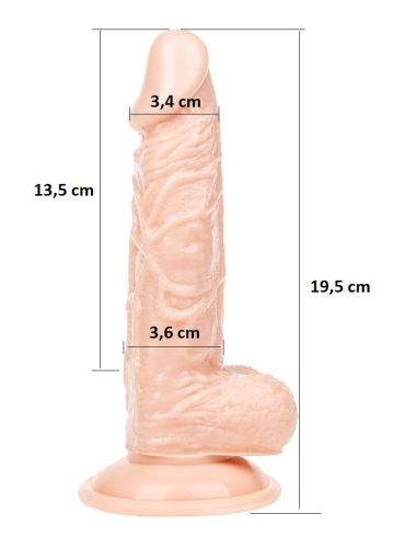 Фаллоимитатор реалистик на присоске телесного цвета Love stay with me - SEXTOY PENIS - 6
