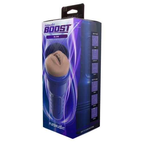 Мастурбатор в колбе ротик телесного цвета Fleshlight Boost Blow - 5