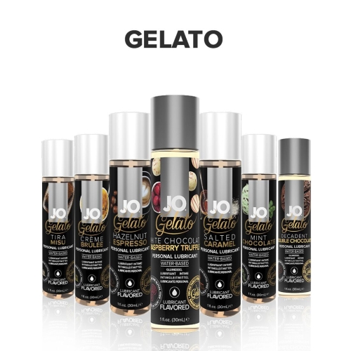 Лубрикант на водній основі зі смаком білого шоколаду з малиною System JO GELATO 120 мл - 5