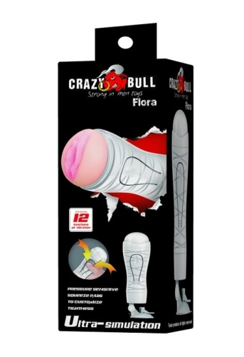 Мастурбатор попка для члена с вибрацией Crazy Bull FLORA - 10