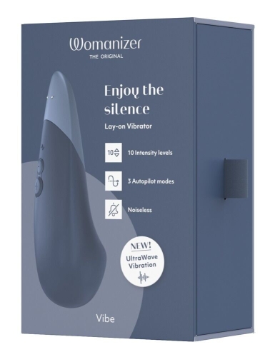 Вібратор для клітора блакитного кольору Womanizer Vibe - 8