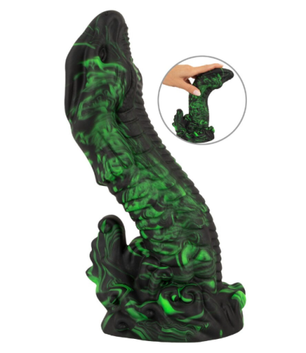 Фаллоимитатор в фантазийном образе ящерицы зеленого цвета Beasty Cocks Lizard Peak - 2