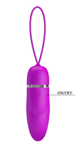 Силиконовое виброяйцо для стимуляции клитора и вагины фиолетовое Pretty Love Edwina - 7