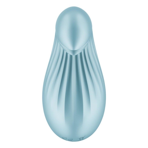 Клиторальный стимулятор голубого цвета Satisfyer Dipping Delight - 5