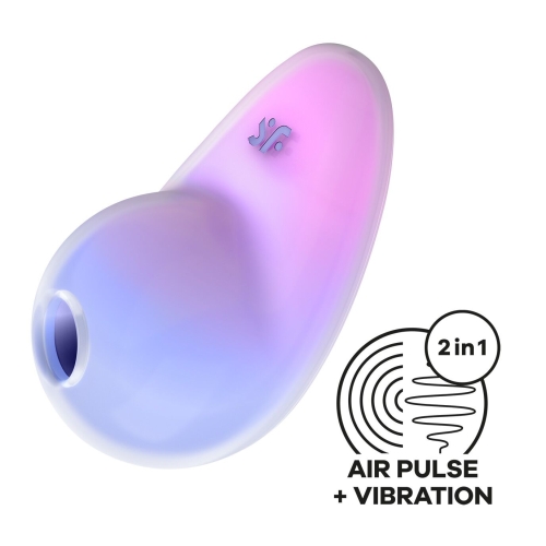 Вакуумний вібратор для клітора фіолетово рожевий Satisfyer Pixie - 1