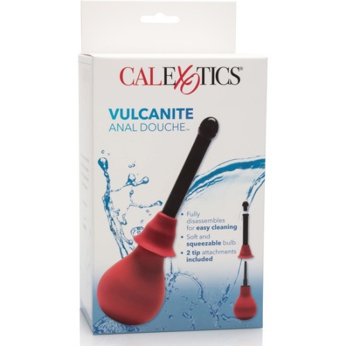 Анальный душ красно-черный Vulcanite California Exotic - 3