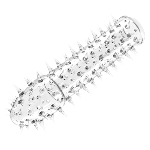 Стимулирующая насадка на член с шипами прозрачная Meleon - Screaming Thorn Wolf Braces CRISTAL - 4