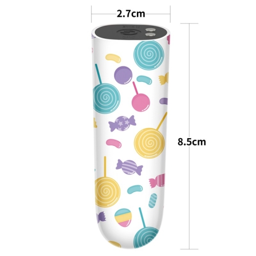 Компактний вібратор для клітора з принтом Lovetoy Rechargeable Lollipop Massager - 2