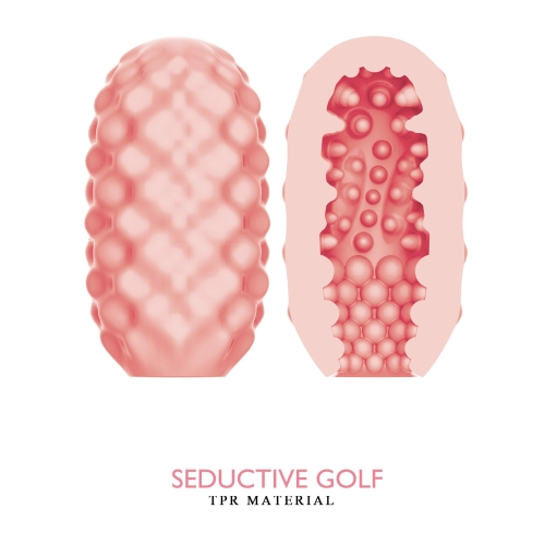 Мастурбатор мини в колбе яйцо с рельефом из шариков бежевый LYBAILE Pretty Love Seductive Golf Cupid X Egg - 3