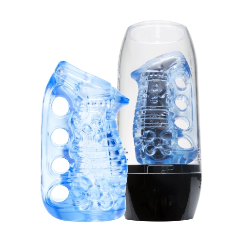 Мастурбатор Універсальний з рельєфною структурою Fleshlight Fleshskins Blue Ice Флешлайт - 5