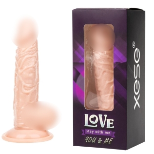 Фаллоимитатор реалистик на присоске телесного цвета Love stay with me - SEXTOY PENIS