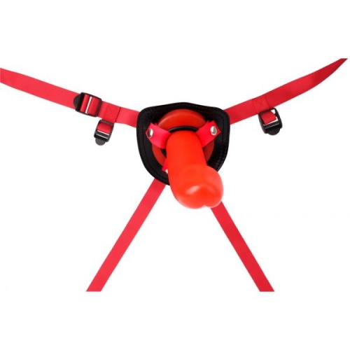 Страпон на ремені червоний Chisa Thumper Strap-on - 2