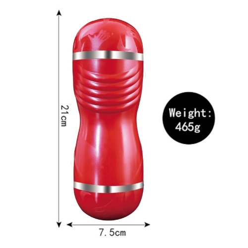 Мастурбатор с двумя входами Ротик и Вагина телесного цвета OYO - Double Pump RED YQM-205 RED - 9