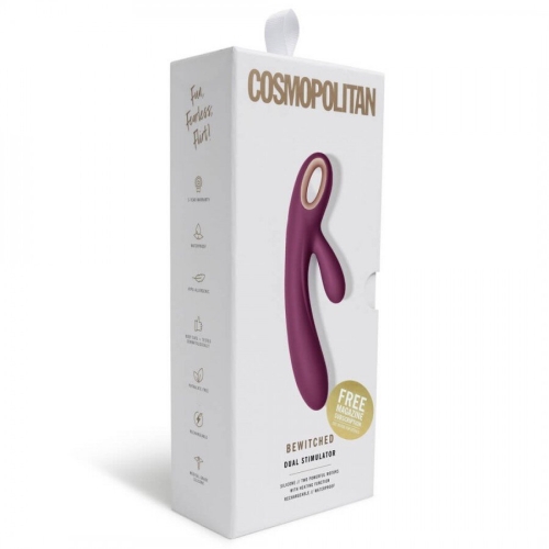 Вагінальний вібратор з кліторальним відростком фіолетовий Cosmopolitan Bewitched Rabbit - 6