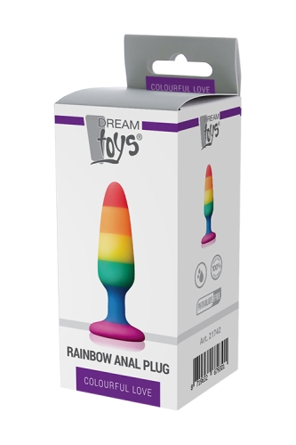 Анальний корок на присосці райдужного кольору Dream Toys LOVE RAINBOW - 2