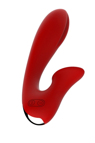 Вібромасажер зі стимулятором клітора і точки G червоний Dream toys REVOLUTION IRIS - 3