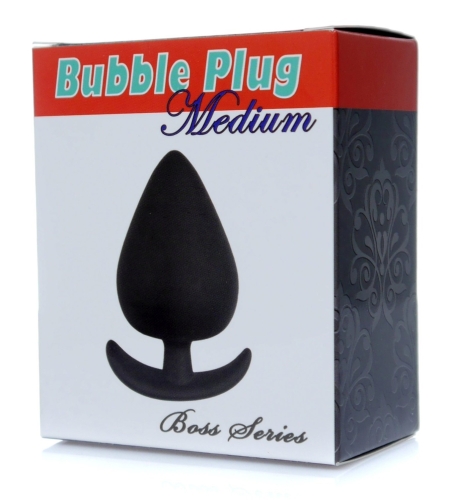 Анальний корок чорного кольору Boss of toys Boss Series Bubble Plug Black розмір Medium - 1