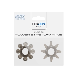 Эрекционные кольца на пенис зеленого цвета 2 штуки Toy Joy Power Stretchy Rings