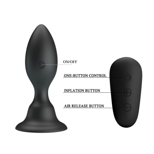 Анальний стимулятор з вібрацією чорний MR PLAY VIBRATING ANAL PLUG - 8
