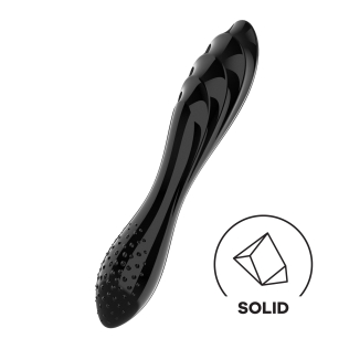 Стеклянный дилдо для двойного удовольствия черный Satisfyer Dazzling Crystal 1