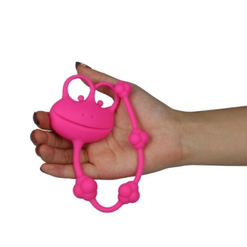 Анальний ланцюжок силіконовий lovetoy рожевий - 2