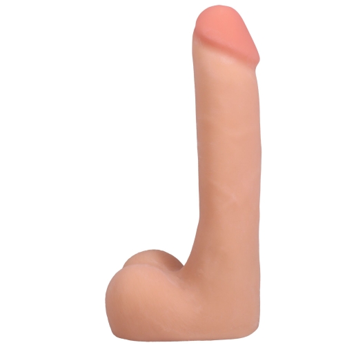 Фаллоимитатор реалистичный на съемной присоске телесный Doc Johnson The Realistic Cock ULTRASKYN - 9 Inch with Balls Vanilla - 2
