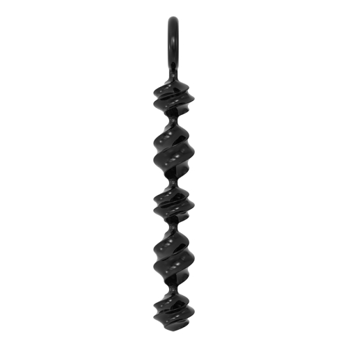 Анальные бусы спиральной формы черные Meleon Spiral Anal Beads - 4
