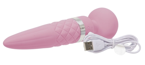 Розкішний вібромасажер з підігрівом вібрація і ротація PILLOW TALK-Sultry Pink з кристалом Сваровські - 10