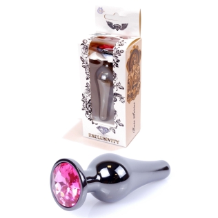 Анальная пробка с малиновым камушком BOSS of TOYS Jewellery BUTT PLUG