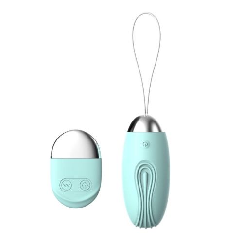 Вибропуля для клитора с пультом управления голубого цвета Lustoy Remote Vibrator Bullet - 2