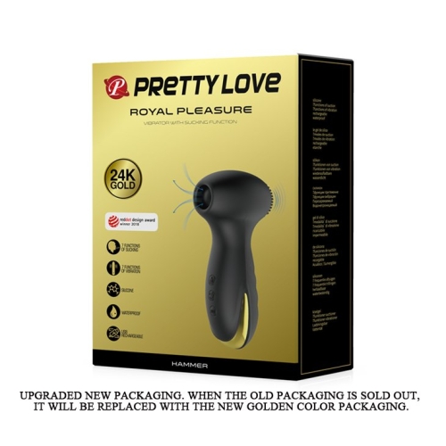 Вакуумний силіконовий вібростимулятор клітора Baile Pretty Love Hammer Royal Plesure - 2