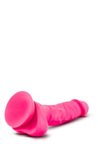 Фалоімітатор на присоску з подвійною щільністю рожевий NEO 7.5 INCH COCK W. BALLS - 4