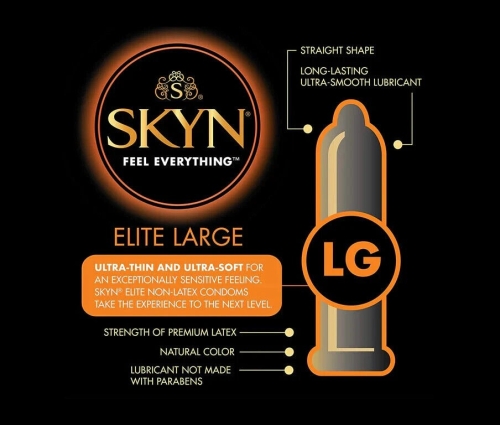 Презервативы ультратонкие большого размера из полиизопрена SKYN Large 10 штук - 3