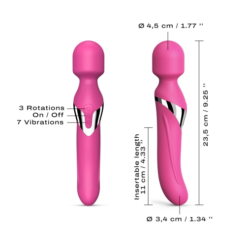 Вибромассажер Ванд для интимных мест Dorcel Dual Orgasms Magenta - 4