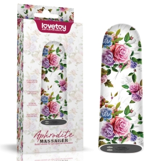 Компактний вібратор для клітора з принтом Lovetoy Rechargeable Aphrodite Massager