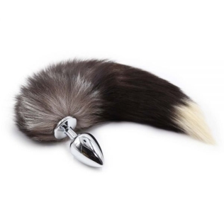 Анальна пробка з хвостом Єнот Raccoon Tail M