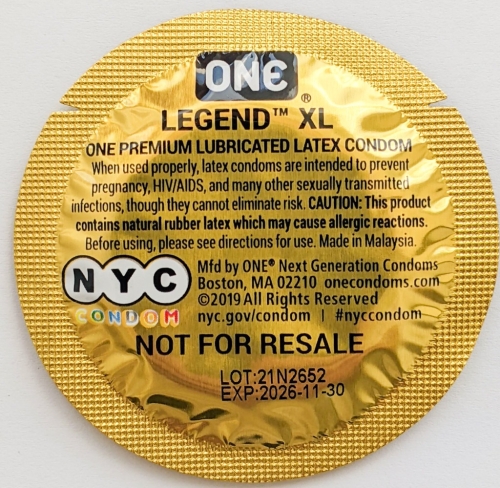 Презерватив большого размера латексный One Legend XL 5 штук - 2