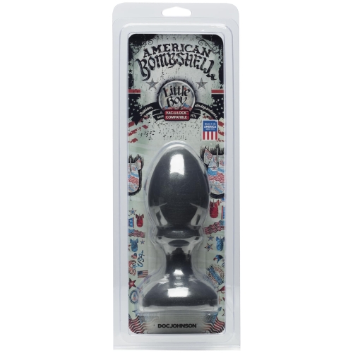 Анальная пробка Doc Johnson American Bombshell Little Boy Gun Metal диаметр 5,59 см - 2