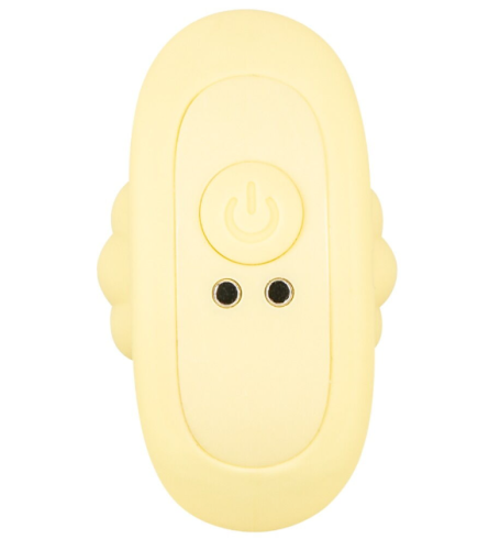 Анальная вибропробка желтая Soft Silicone Vibrating Mini Butt Plug - 4