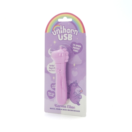 Віброкулька одноріжка для клітора бузкового кольору Unihorn USB Bullet Karma Lilac - 3