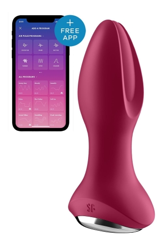 Анальна пробка з функцією керування зі смартфона Satisfyer Rotator Plug фуксія - 1