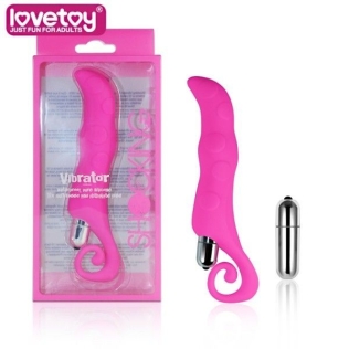 Вагінальний вібратор зі стимуляцією точки G рожевий Lovetoy Shocking Series 