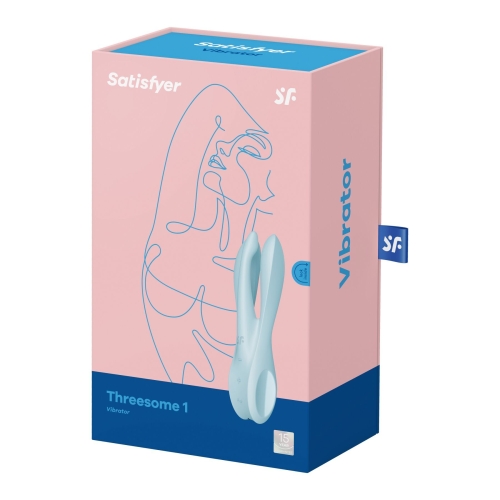 Кліторальний стимулятор блакитного кольору Satisfyer Threesome 1 - 7