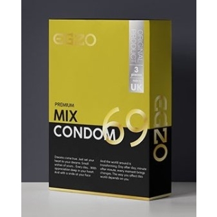 Презервативы универсальные в смазке EGZO Mix  №3 ребристый, пупырчатый и гладкий ЕГЗО